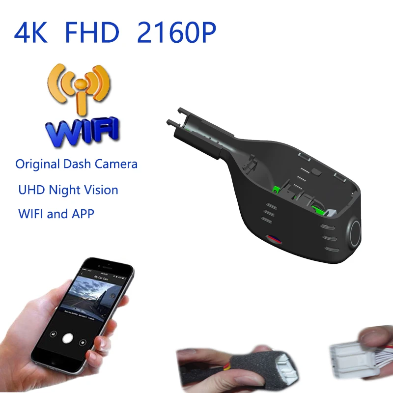 4K Plug And Play Car Video Recorder Wifi DVR DashCam Dash Camera For Chery Fulwin A8L 2025 FHD 2160P Night Vision