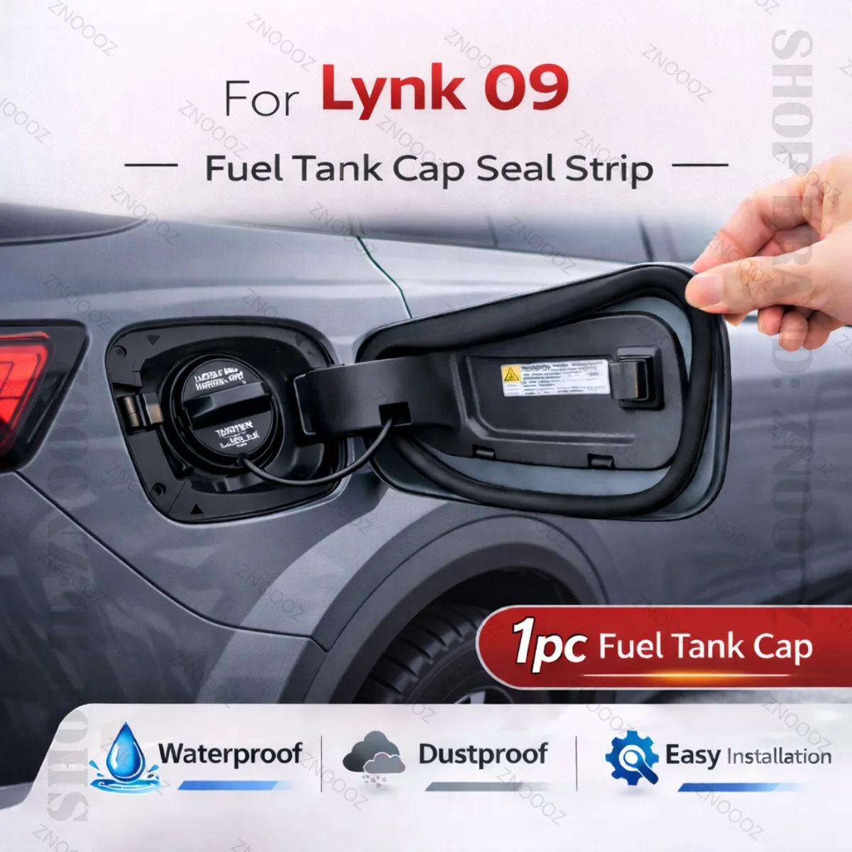 

For Lynk 09 Car Seal Strip Rubber Double Layer Dustproof Waterproof Sealing Protector Gas Cap Trim 1pc Fuel Tank Cover