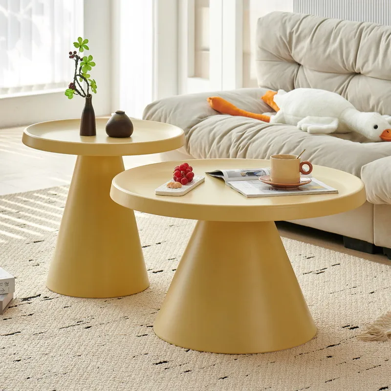 Cream style modern coffee table combination living room household small apartment simple wabi sabi