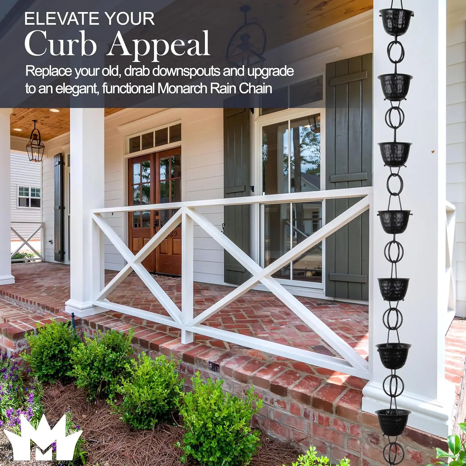 Cross-border metal rain chain pendant Temple drain water outlet Outdoor garden Eaves rain chain decoration