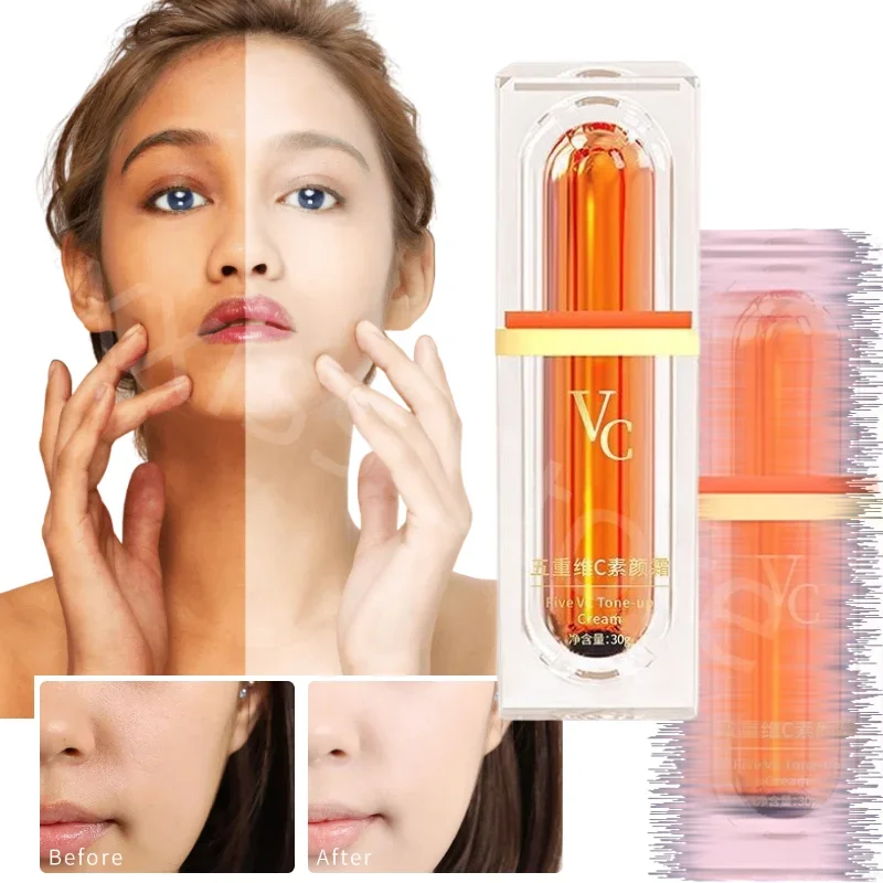 Five VC Plain Cream Concealer Isolation Brightening Skin Makeup Front Milk 4 in 1 skin whitening cream