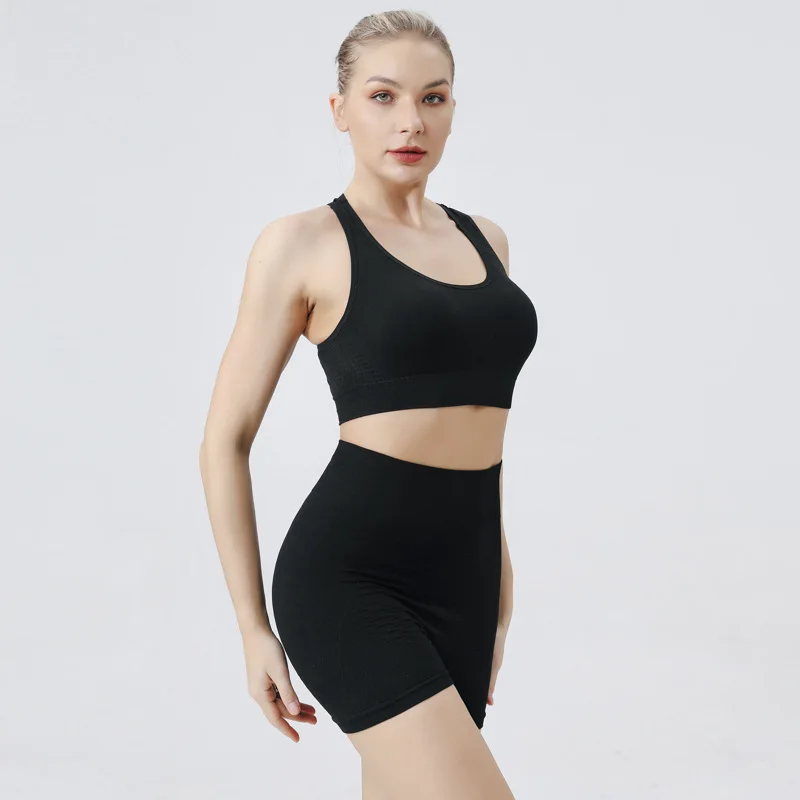 Women Gym Set Clothes 2 Piece Yoga Set Sports Bra and Leggings Jogging Seamless Workout Sports Tights Women Fitness Sports Suit