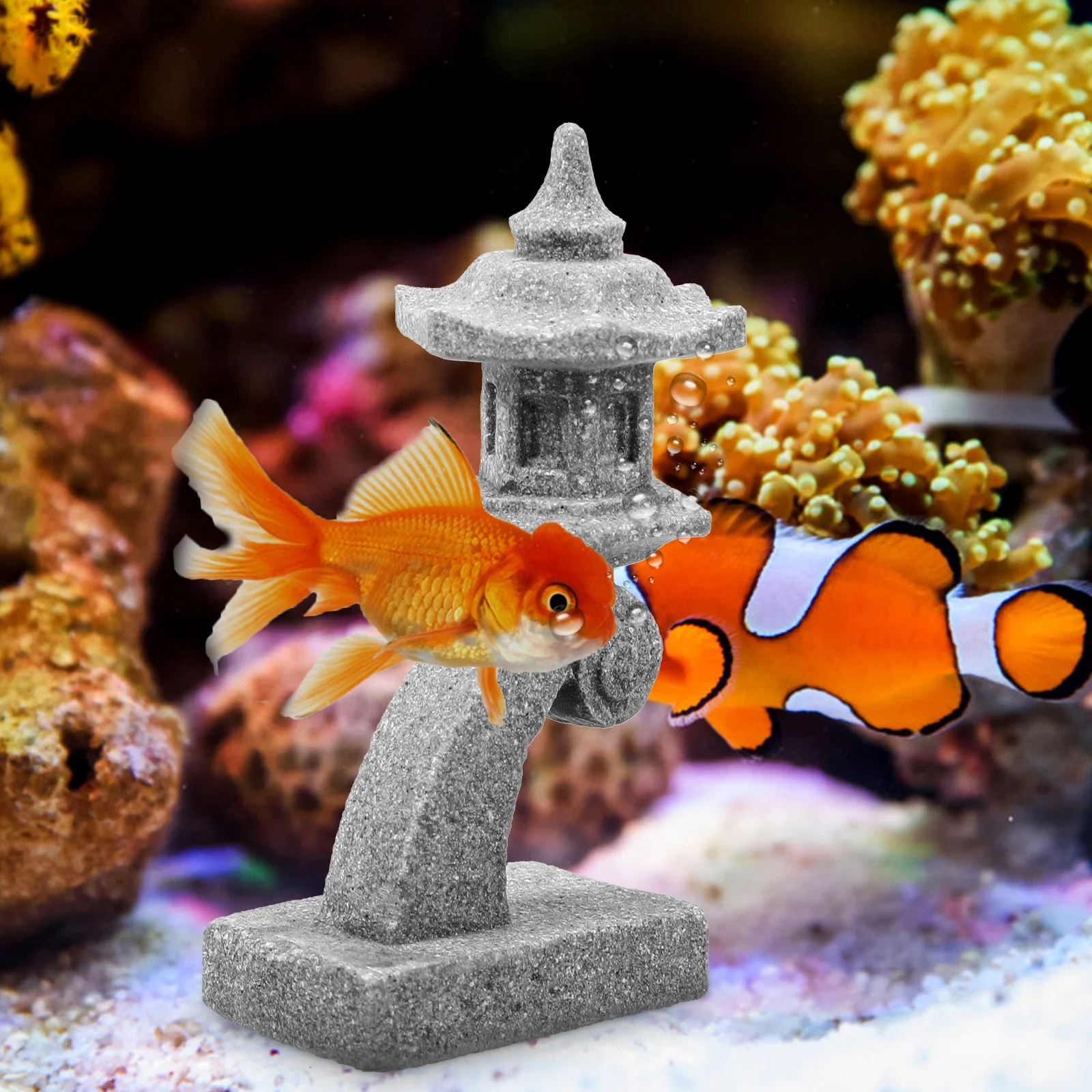 

Mini Pagoda Statue Resin Garden Decor For Landscaping Bonsai Outdoor Micro Landscape Pavilion Ornament Home Garden Decorations