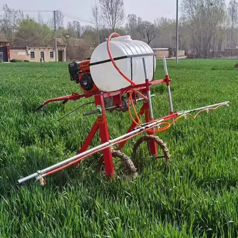 Compact Four-Wheel Agricultural Sprayer, Push-Type and Self-Propelled, for Spraying Vegetables, Soybeans, and Cotton(Customized)