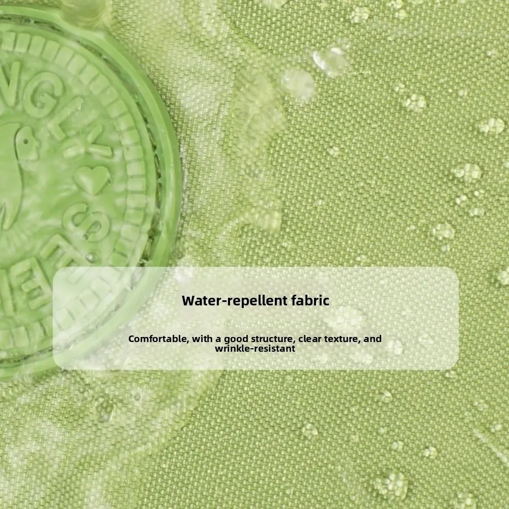 Dompet Wanita Warna Solid Portabel dengan Tali Penyandang Tempat Kartu Kredit Lapisan Ganda Dompet Koin Nilon Tahan Air Wanita