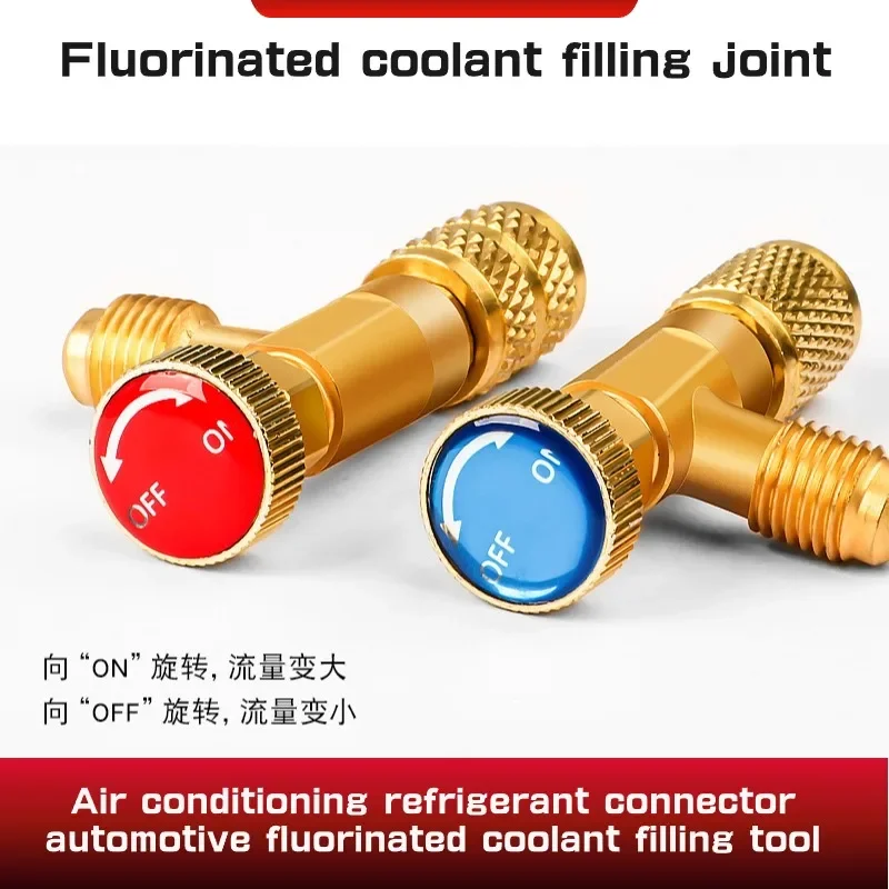 R22 R410 Refrigerant Charging Valve Air Conditioning Refrigerant Liquid Safety Valve Copper and Fluorine Safety Valve