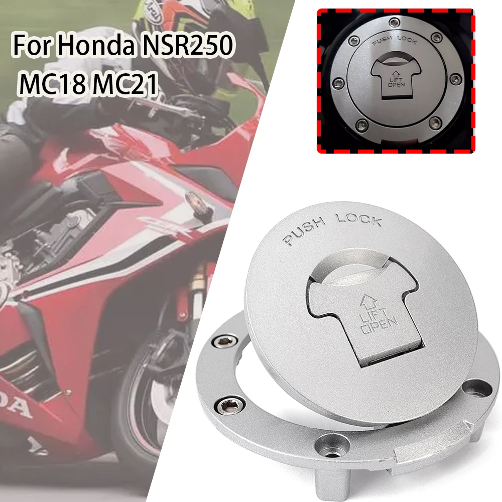 17620-MAS-E02 Fuel Gas Tank Cap Cover Key Locking For Honda NSR250 MC18 MC21 CBR250 MC19 MC22 NSR CBR 250 MC 19 22