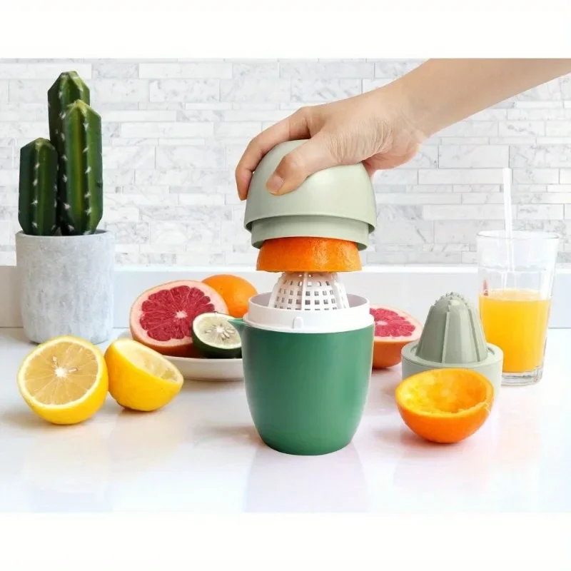 Hand Juicer - Citrus Juicer with Lemon Shape - Hand Lemon Juicer with Two Press Options for Different Fruits (Green)