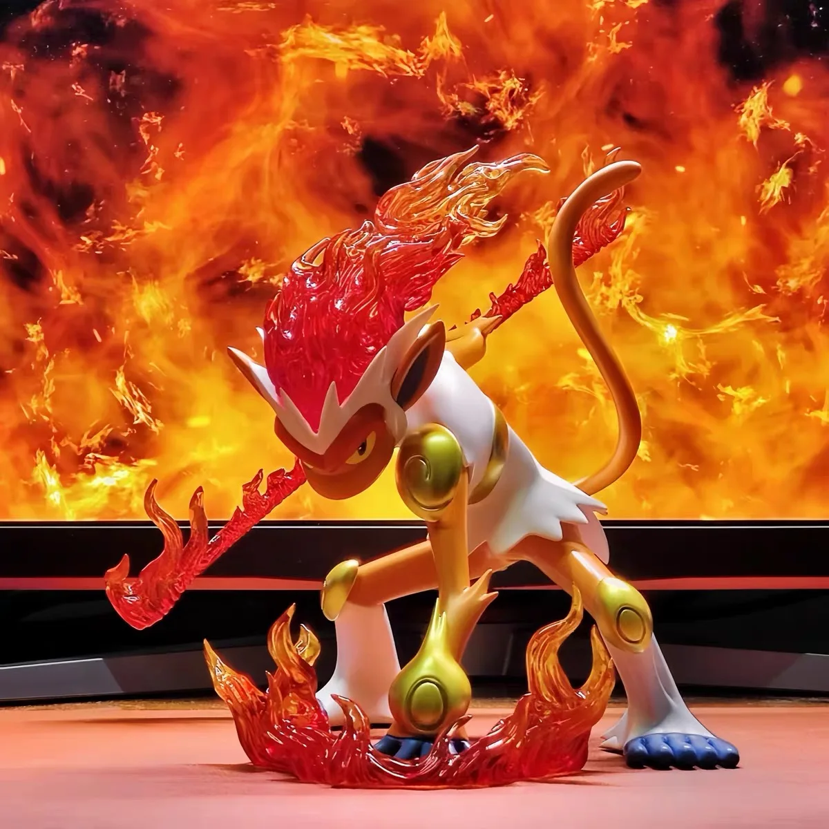 13cm Heiße Pokemon Infernape GK Stereoskopische Atlas Actionfigur Sammlerstück PVC-Modell Spielzeug Cartoon Deko-Figur Jungen Geburtstagsgeschenk