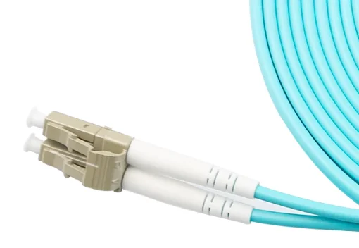 Multimode OM3 dual fiber patch cord LC Connector