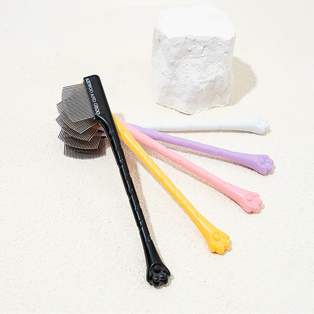 Pet Facial Cleaning Comb Set Removes Tear Stains Eye-poop Cat Paw Comb Dog Hair Repair Scissors Cat Hair Comb Pet Clean Supplies
