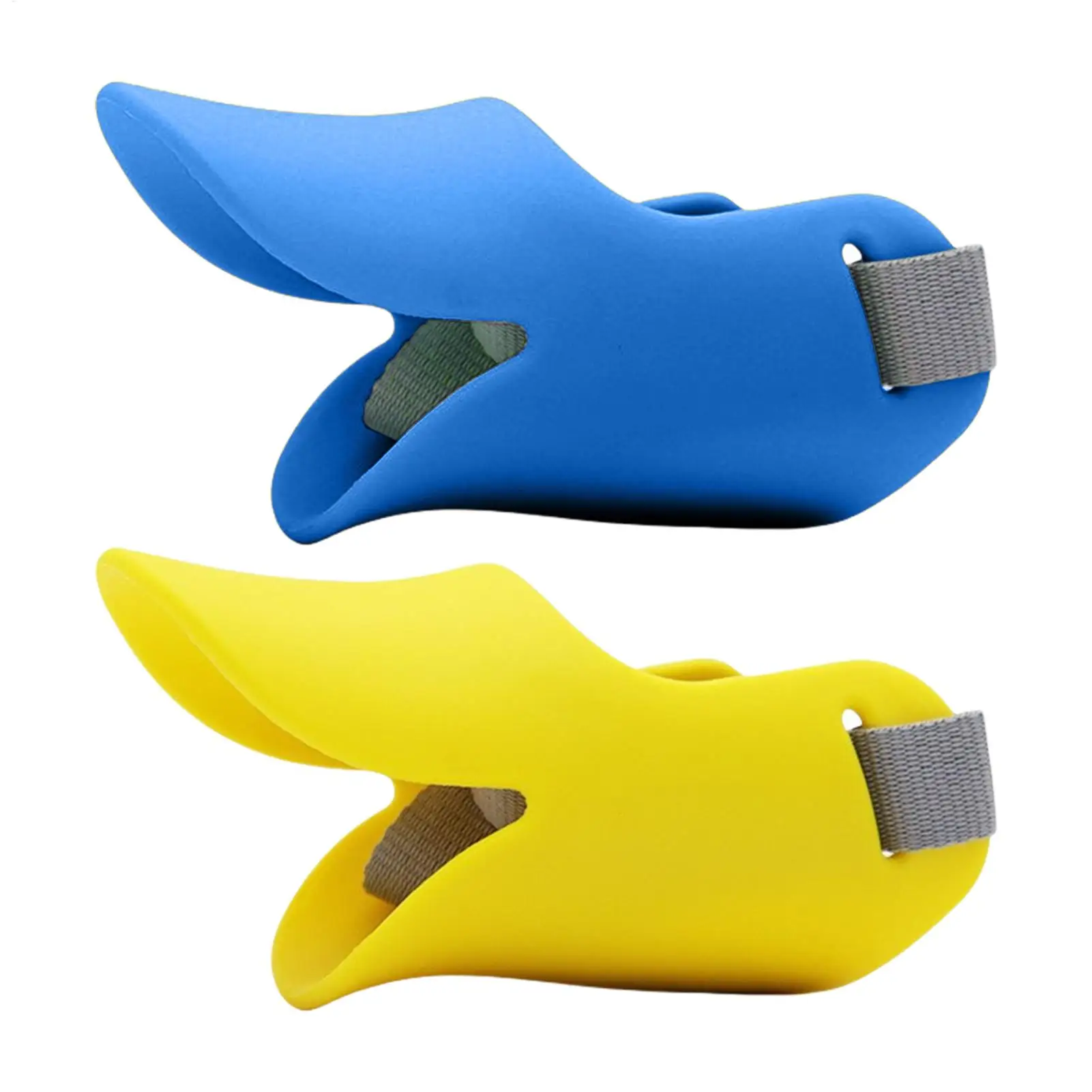 Soft Silicone Pet Muzzle Cute Duck Mouth Breathable Anti Bite Cover Adjustable Fastener Strap For Medium Small Dog Outdoor