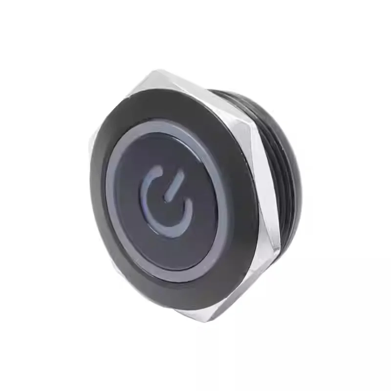 16MM Metal Button Switch 2Pin High/Flat Head Ultra-short Self-resetting Waterproof Point Protrusion