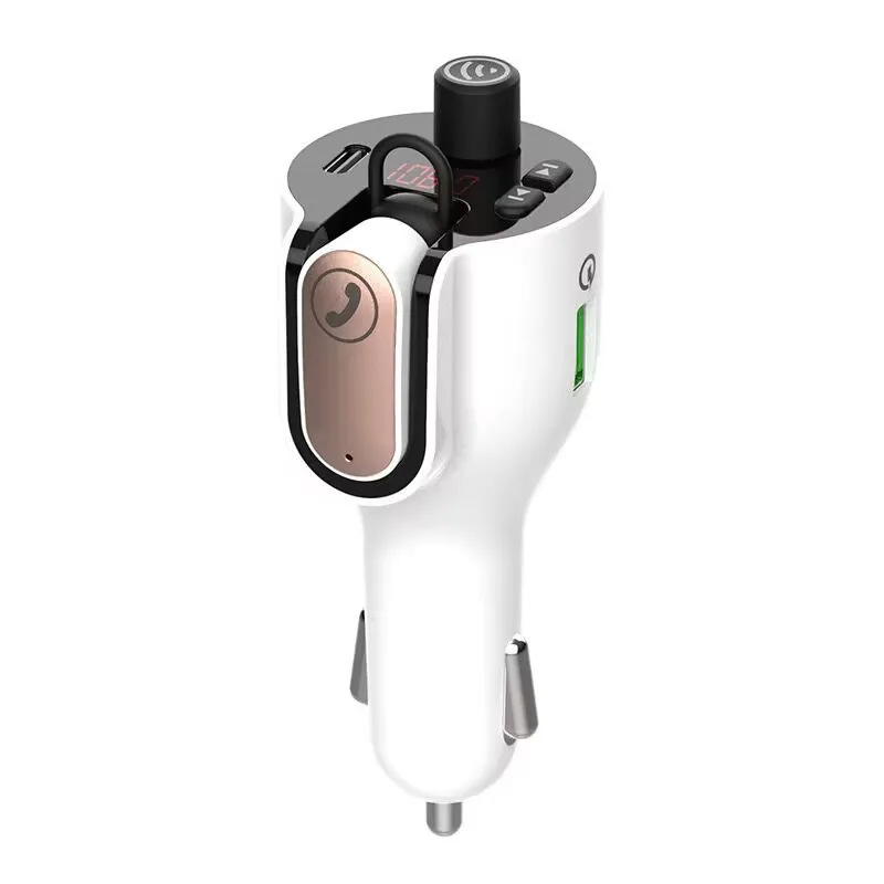 Car Bluetooth Headset Multifunctional FM Transmitter