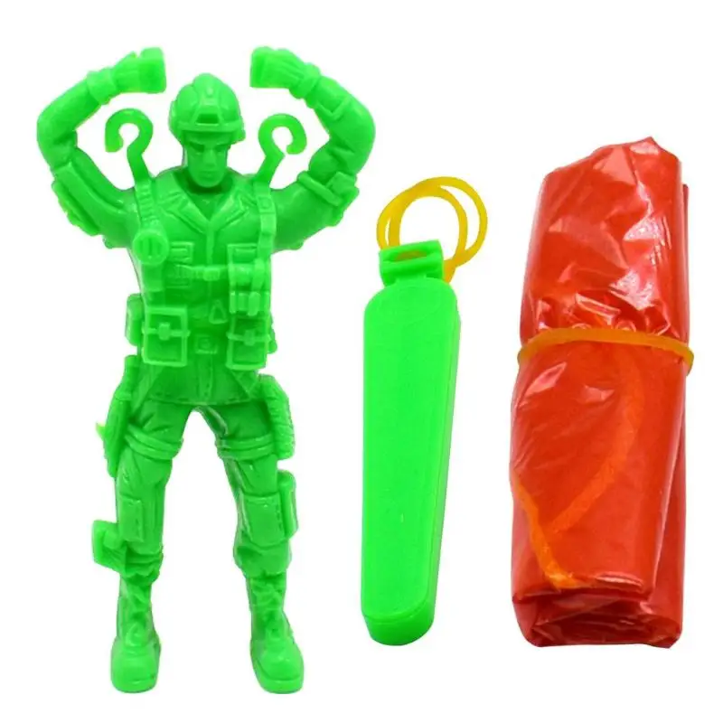 New Children's Plastic Ejecting Parachute Hand Thrown Soldier Parachute Toys Small Flying Parachute Novelty Outdoor Sports Toys