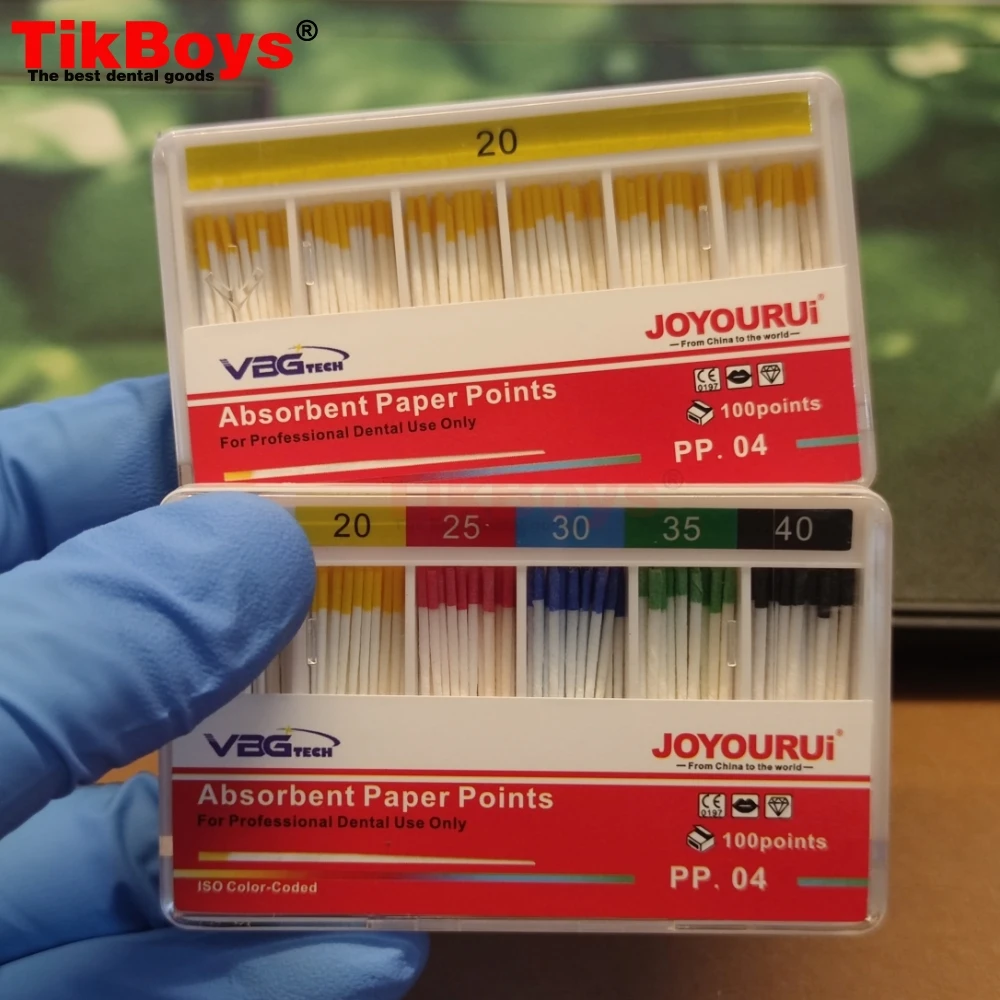 Dental PP02 15# 20# Absorbent Paper Points Root Cancel Endodontics Cotton Fiber Tips Dental Matirial PP04 PP06 Carillas Dentales