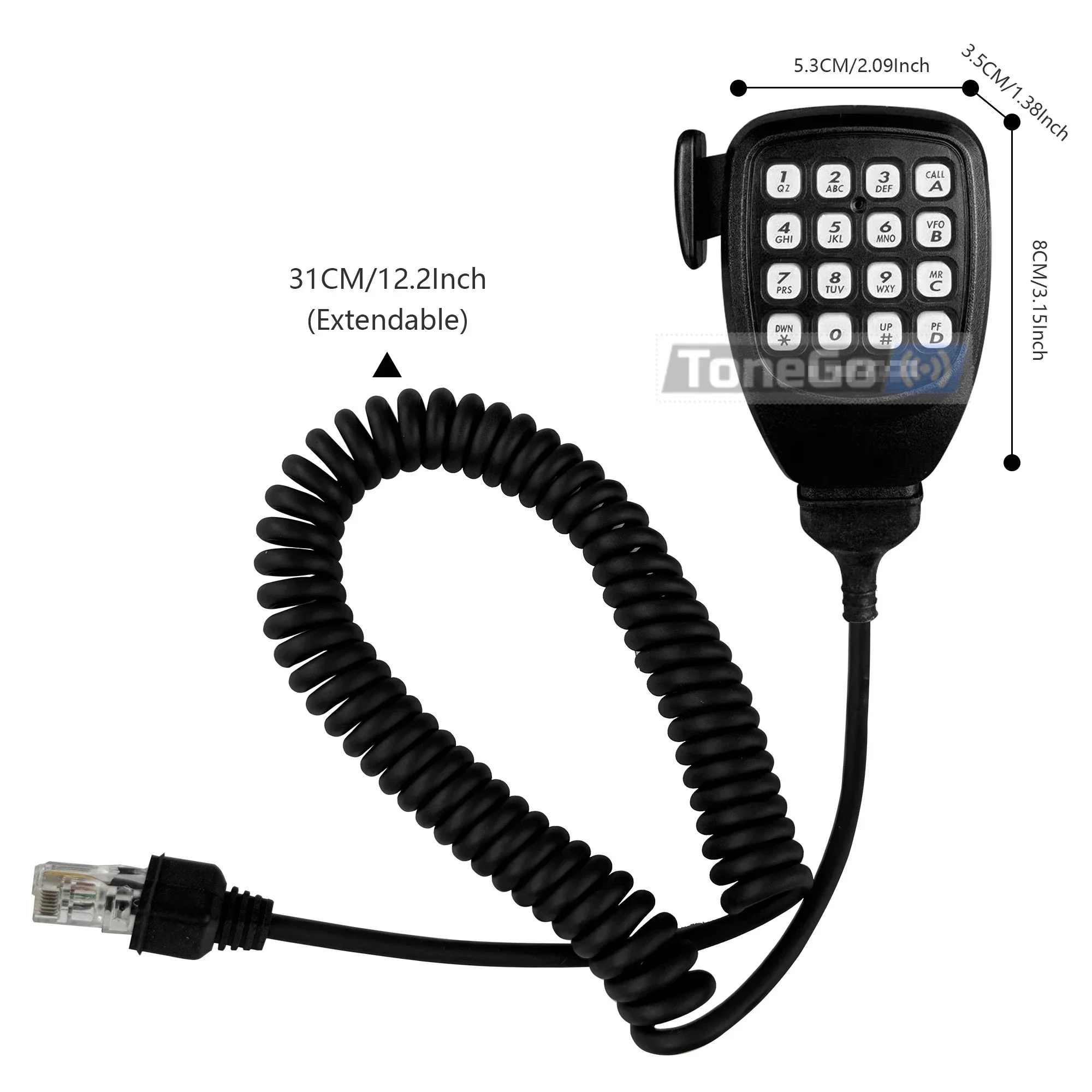 KMC-32 DTMF Microphone 8 Pin PTT Speaker Mic Compatible With Radio TM-281 TM-271 TM-481 TK-762 TK-760 TK8180 NX700 NX800 Radio