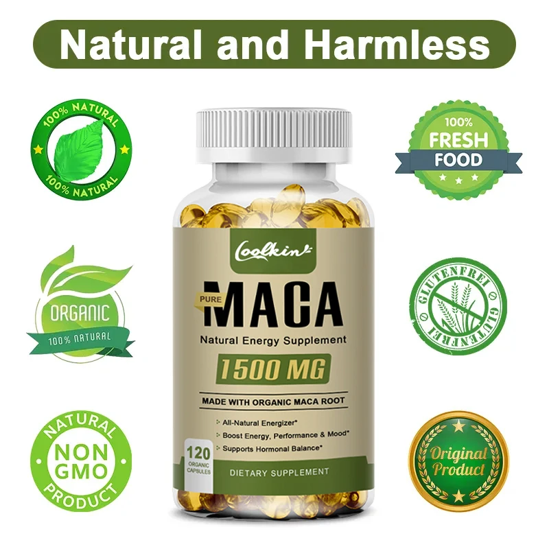 Anti-fatigue Maca Root Capsules to support natural health and enhance energy, performance and mood replenishment