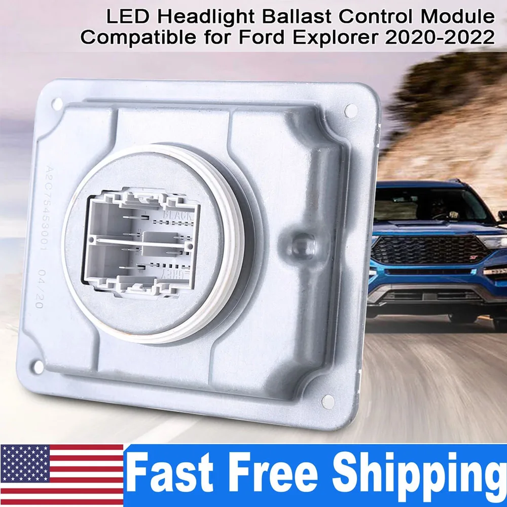 New Quality Car LED Headlight Control Module For Ford Explorer 2020-2022 Ballast Headlight Control Unit JX7B-13B626-AG LED MOD Headlight Ballast Module JX7B13B626AG