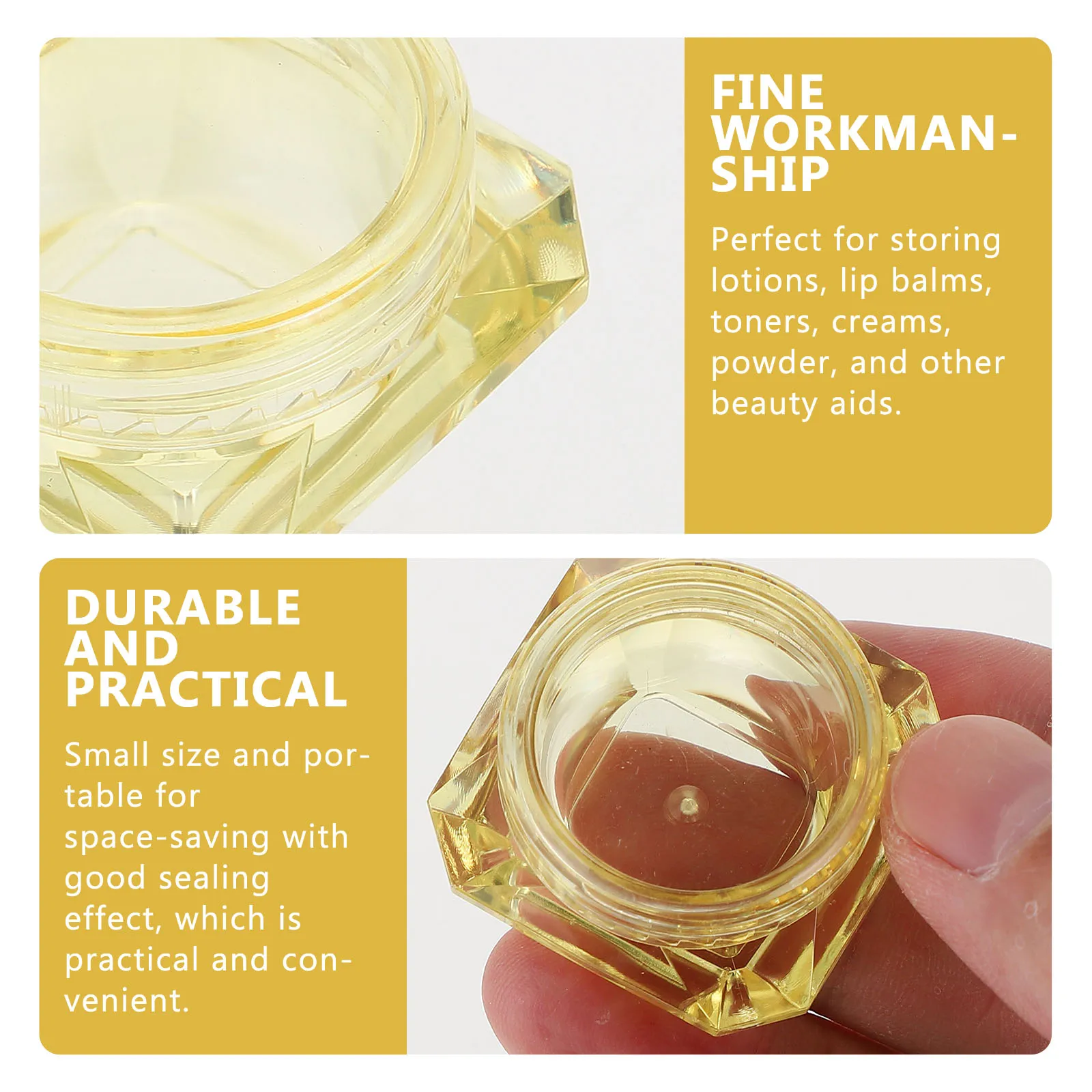 

100Pcs Empty Face Cream Container Travel Storage Bottle for Lotions Balms Ointments Refillable Case Multipurpose Sub