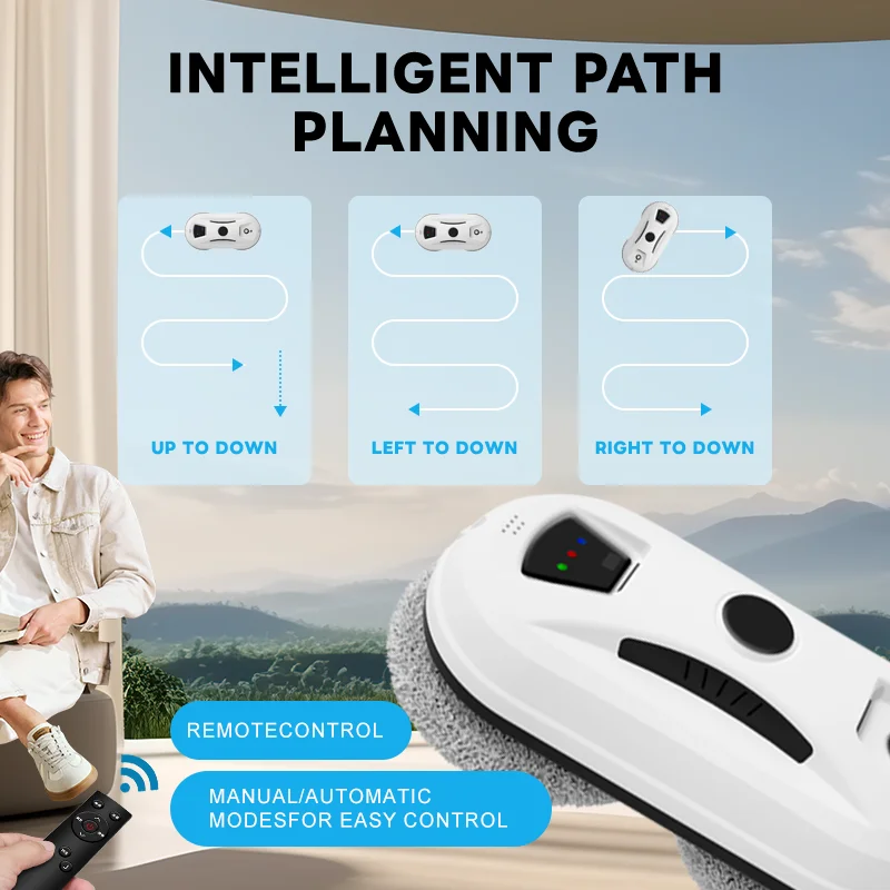 Робот-пылесос, интеллектуальное планирование маршрута, 2800 Па, всасывающее устройство для мытья окон, пульт дистанционного управления для дома