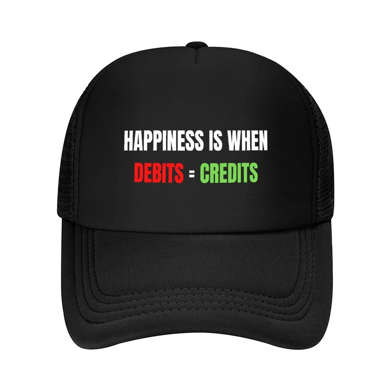 

Happiness Is When Debits = Credits Baseball Cap Streetwear Luxury man cap |-F-| Winter hat Girl'S Hats Men's