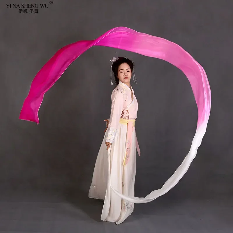 ผ้าคลุมเต้นระบำหน้าท้อง ผ้าไหมแท้ 100% ของตกแต่งเต้นระบำหน้าท้อง ผ้าไหมสีสันสดใส น้ำหนักเบา ชุดเต้นระบำหน้าท้องเฟยเทียน อุปกรณ์เสริมเต้นระบำหน้าท้อง 4 เมตร อุปกรณ์ประกอบการแสดง