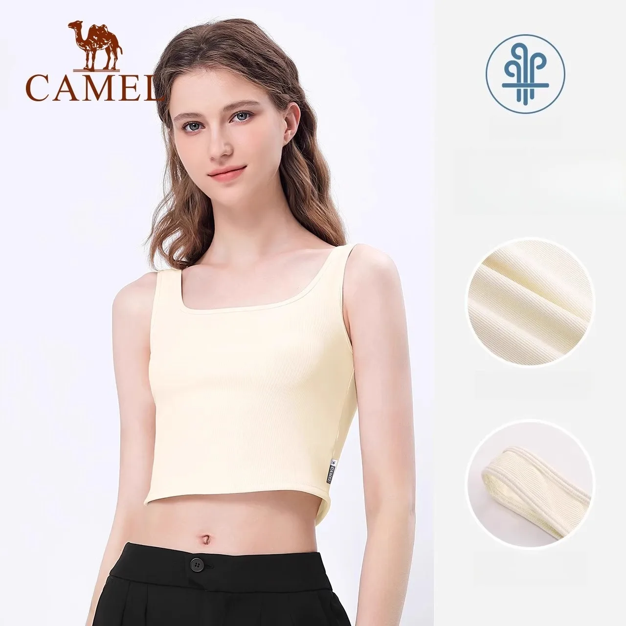 

CAMEL yoga vest, female sports sleeveless fitness vest, training for women running and exercise fitness vest, daily sportswear