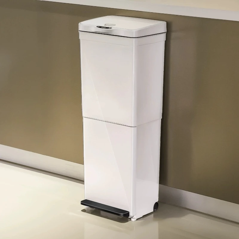 Intelligent sensor, kitchen trash can, household classification, large capacity with lid, high value.