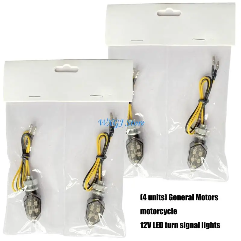 

37JE High Visibility 12V Motorcycle Turn Lights Universal Mounting Strong for Bikes