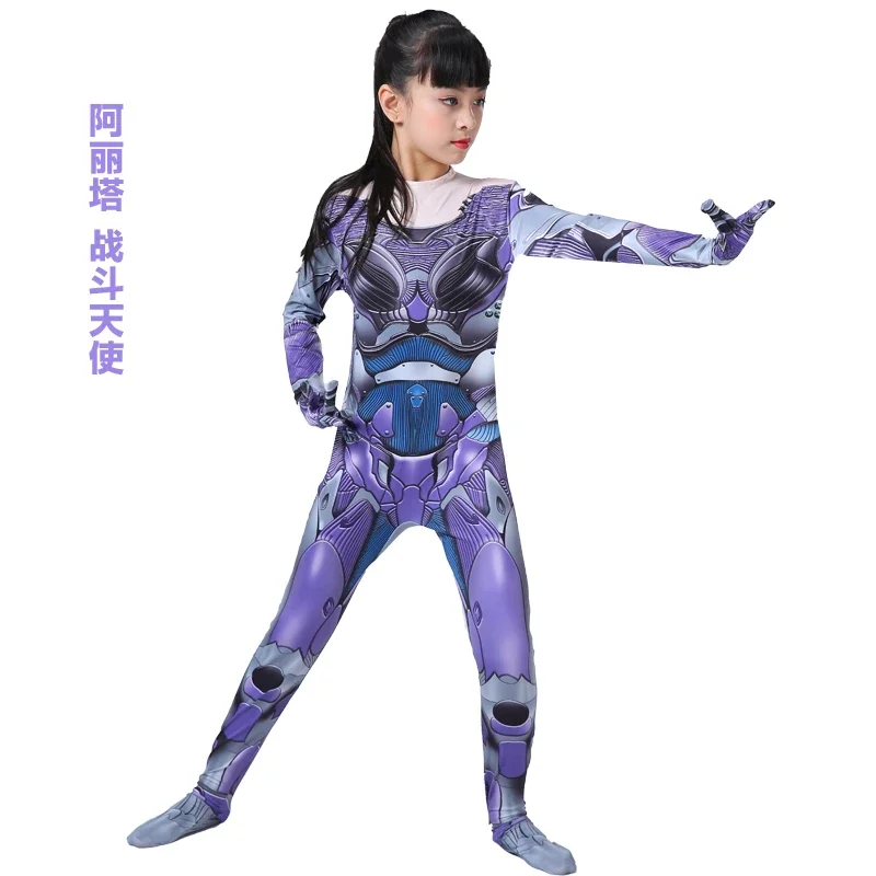 Alita: Battle Angel Cosplay Jumpsuit Girls Adult Kids Movies Anime Cosplay Bodysuits Halloween Zentai Costumes