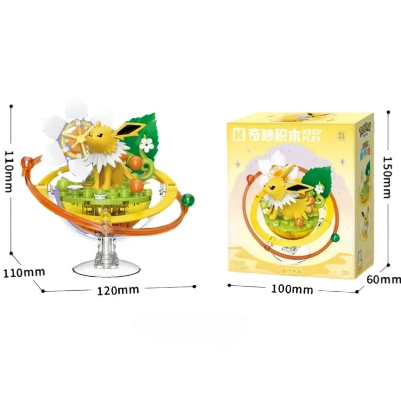 Keeppley Originele Pokémon-bouwstenen Eevee Evolution Family Planet Series Educatief speelgoed Desktop-assemblagemodel Poppenspeelgoed