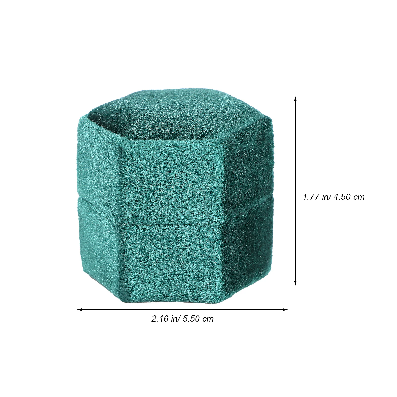 Jewelry Storage Hexagon Ring Box Green Wedding Engagement Ring Holder Compact Lightweight Gift Case for Special Occasions