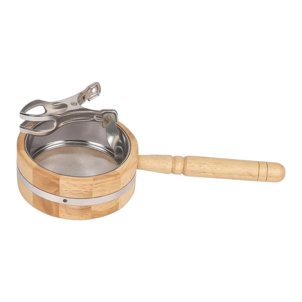 Heat-Resistant Portable Moxibustion Holder with Ergonomic Wooden Handle for Controlled and Secure Moxa Treatment