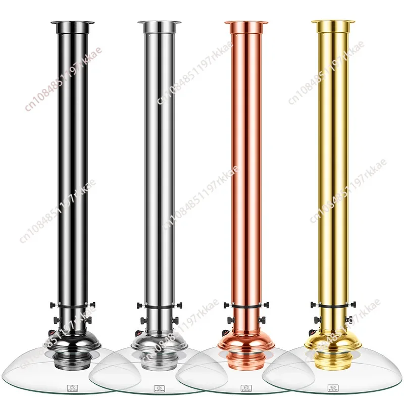 Commercial telescopic exhaust pipe glass smoking cover with lamp exhaust equipment Korean smoking pipe