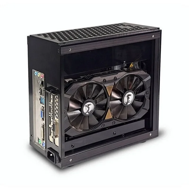 A35S Mini ITX Chassis Small U Power Case for Micro ATX Motherboard, Compact Desktop Computer Tower with USB 3.0