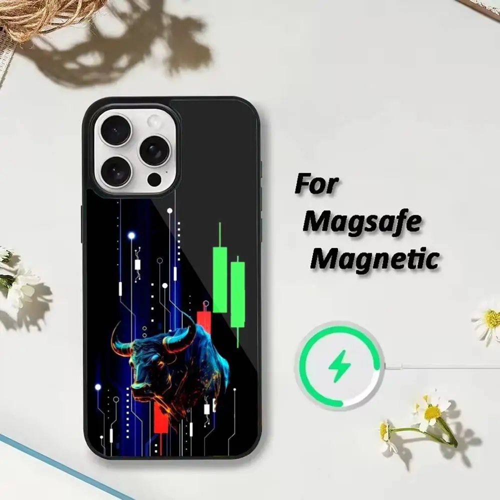 Funda de teléfono Day Trading Day Trader para iPhone 17,16,15,14,13,12,Plus,Pro,Max para carga inalámbrica magnética Magsafe