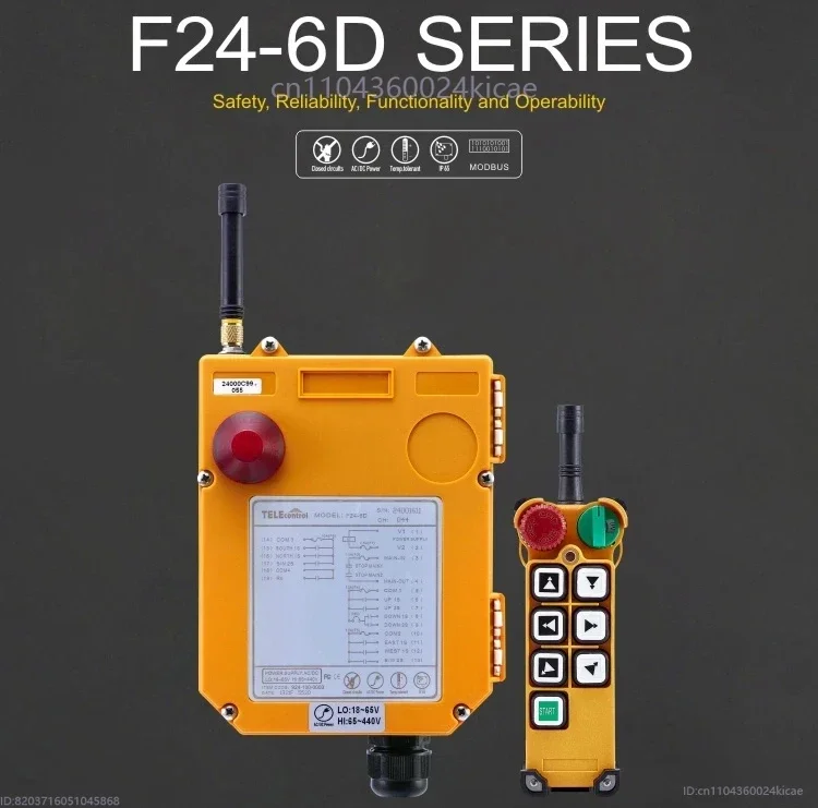 F24 - 6D Industrial Radio Remote crane wireless crane control and receiver