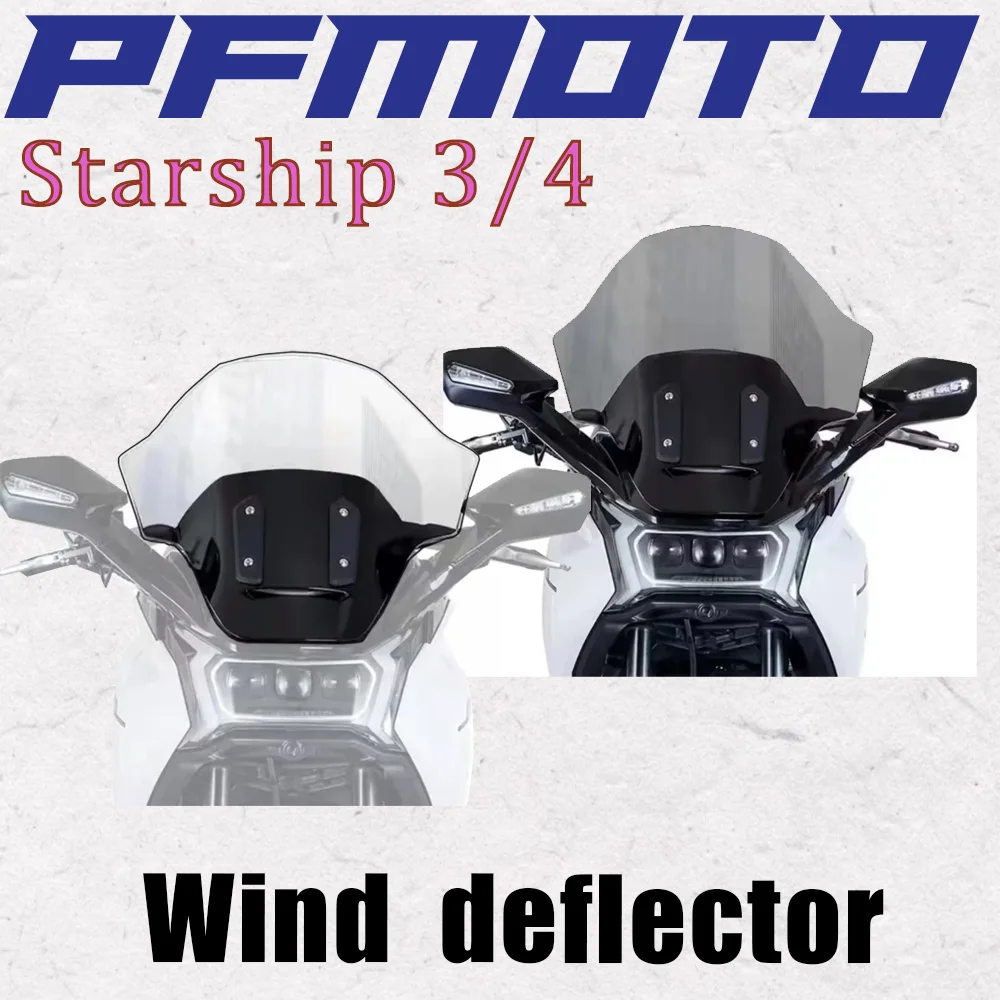 

For Pfmoto Starship 3 Starship 4 Transparent Thickened Windshield Heightened Pfmoto Starship Windshield Rain
