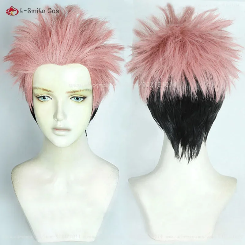2 Styles Ryomen Sukuna Cosplay Wig Yuji Itadori Yuji Cosplay Wig Fushiguro Megumi Anime Cos Wigs Heat Resistant Synthetic Hair