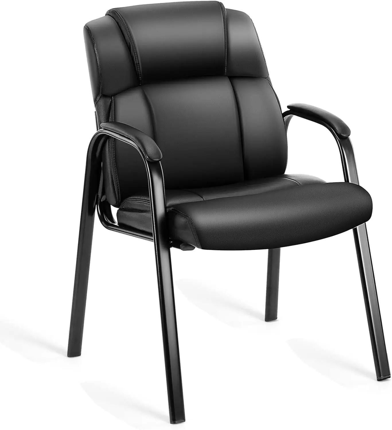 

Comfortable Leather Office Chair with Padded Arms for Home, Conference, and Lobby Use