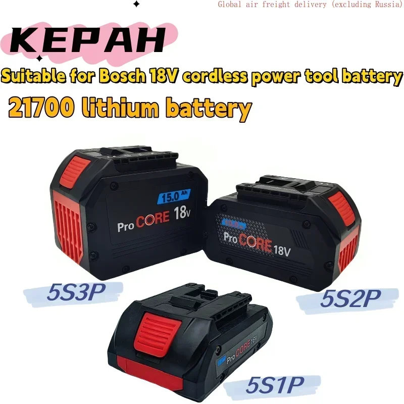 

Сменный аккумулятор AhProCORE 15Ah 10Ah 6ahprocore, подходит для Bosch 18V tool BAT609 BAT618 GBA18V80 21700, мощный 5C аккумулятор