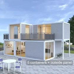 Containers House 3 in Rooms Tiny Container Livable House with Bathroom Flat Pack Container House