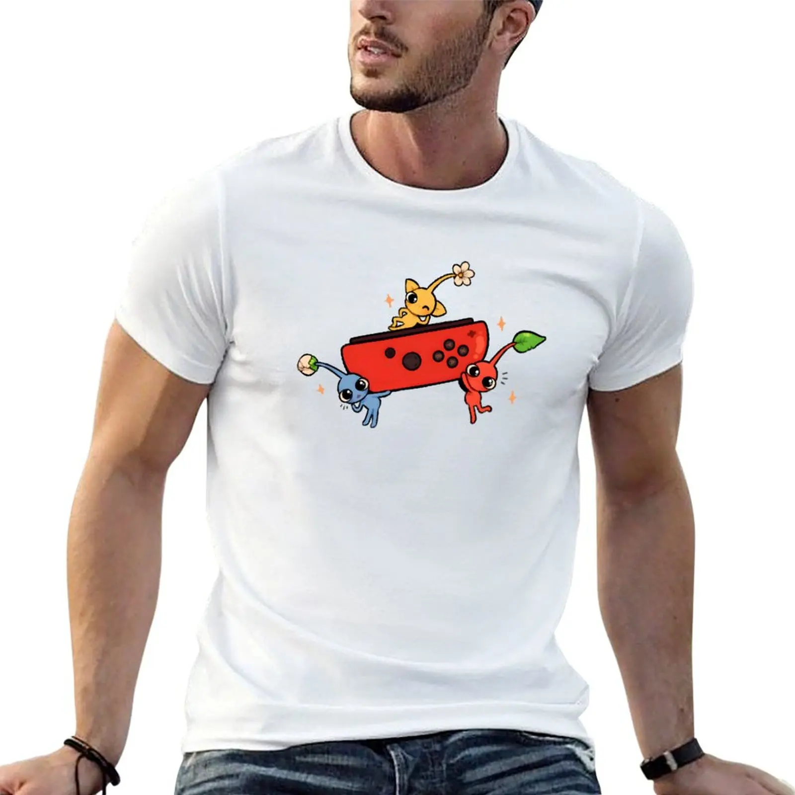Pikmin meme T-Shirt Casual Pattern Print Tee Shirt