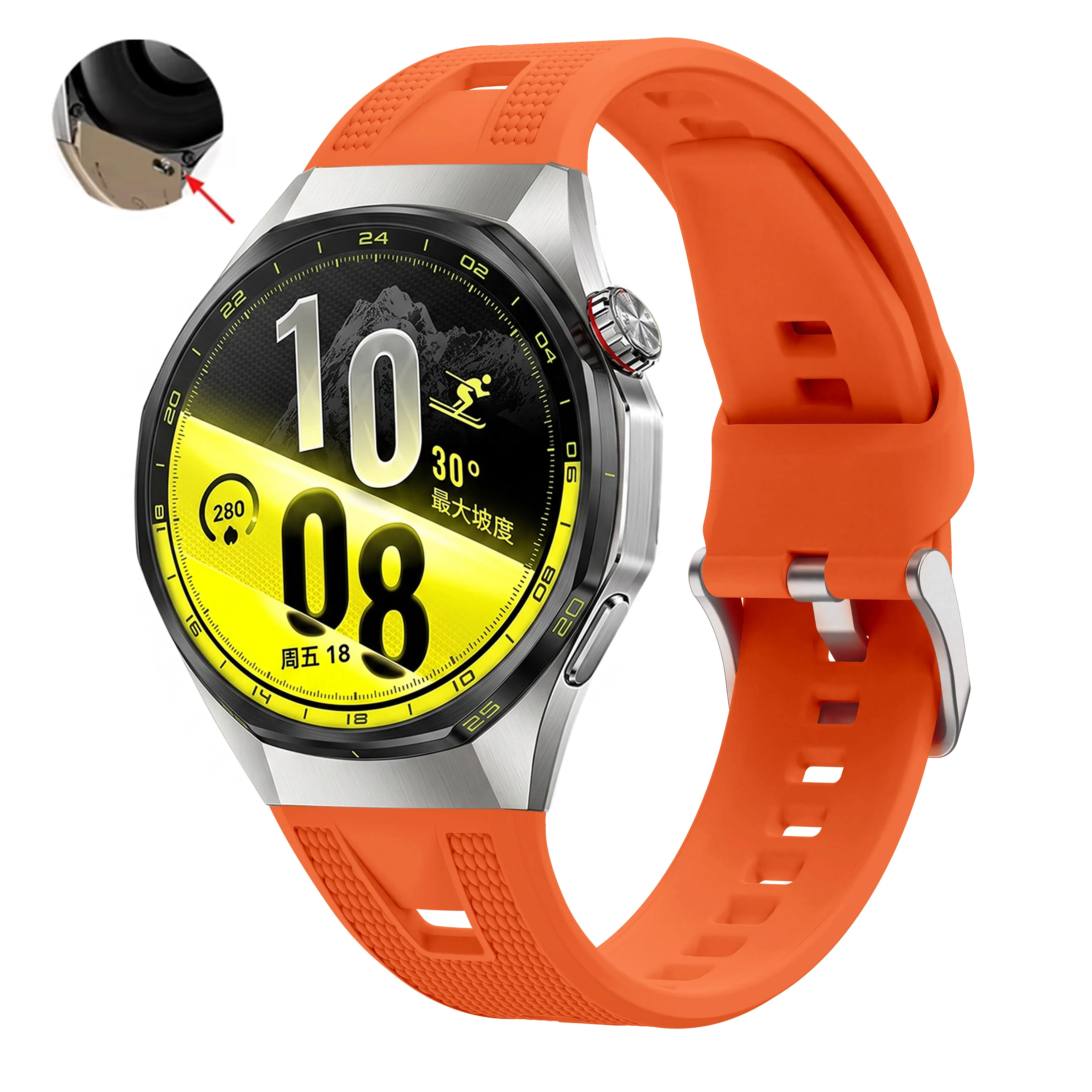Original 1:1 Nahtloses Armband für Huawei Watch GT 7 Pro 46mm Sport Silikon Atmungsaktives Armband Correa HUAWEI Watch GT 6 Pro Band – Detail 1