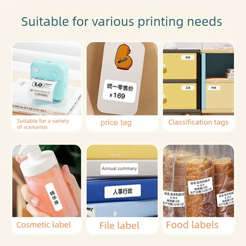 Mini impressora de etiquetas impressão térmica casa portátil impressão foto documento errado título impressora