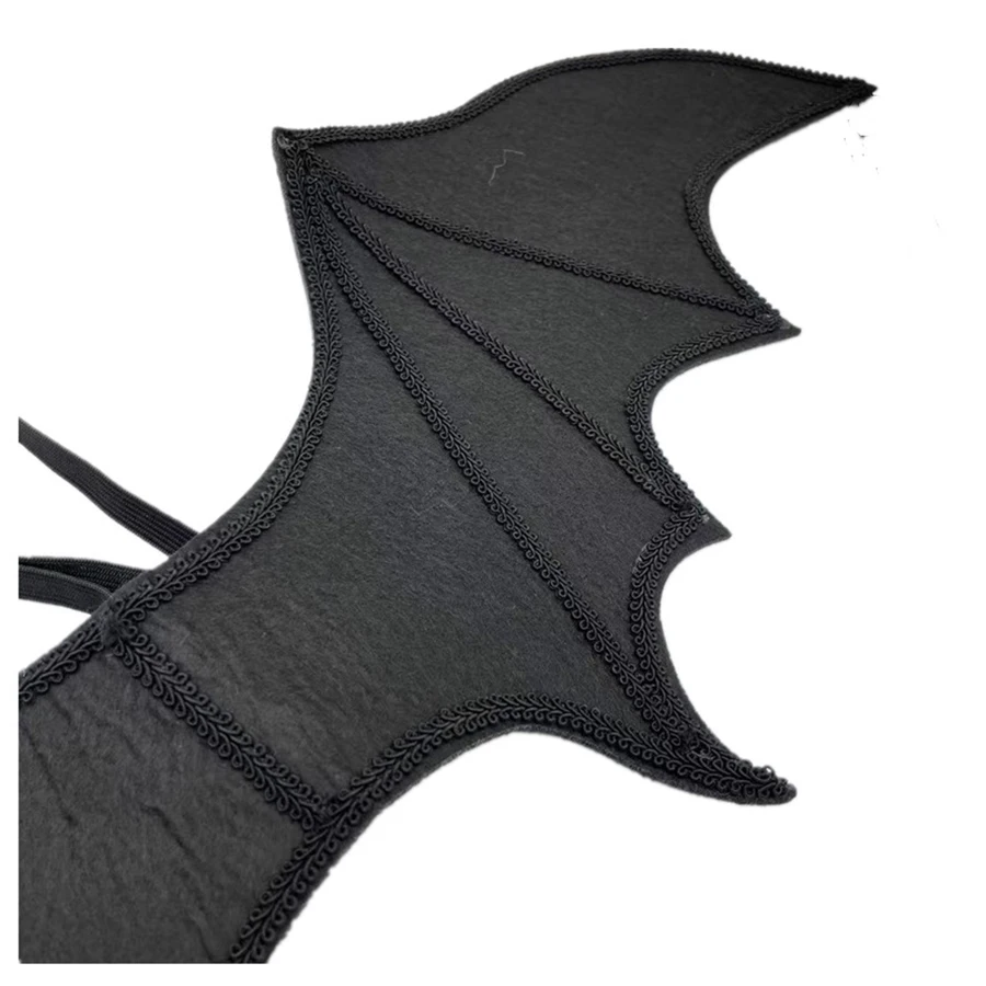 Halloween Bat Wings Demon Handmade Lace Big Bat Harness Wings Show Off The Costume For The Holiday