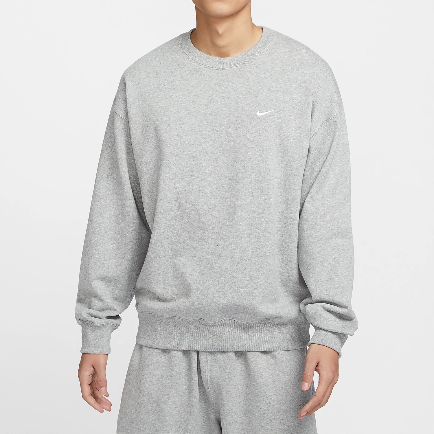 

Мужская толстовка Nike Authentic Solo Swoosh из футера с круглым вырезом DX0812-063