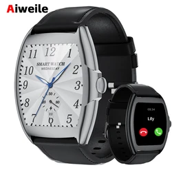 Tonneau High-end Luxury Smart Watch 2024 Man Smartwatch AW73 Bluetooth Call HD Screen Touchscreen Waerproof For Huawei Xiaomi