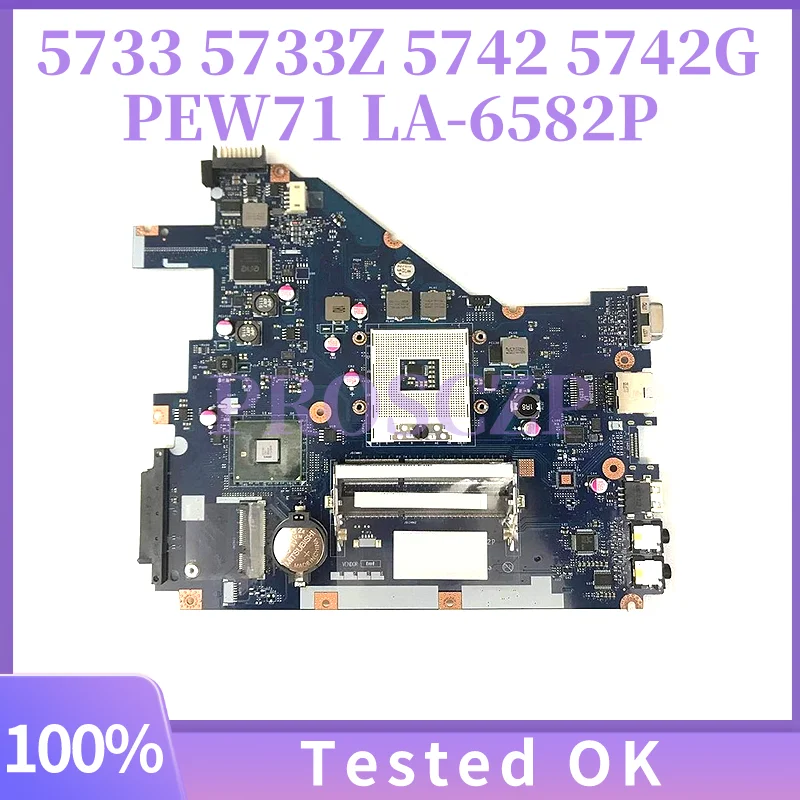 

Материнская плата для ноутбука Acer Aspire 5733 5733Z 5742G PEW71 LA-6582P для шлюза NV55C 5733 5733Z MBRJW02001